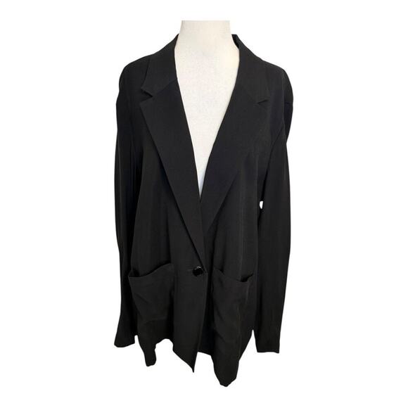 DKNY Women's Black‎ Blazer XL One-Button Long Sleeve Pant Suit NWOT - Picture 1 of 8